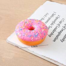 1 buah Mainan Remas Mobil Donat Realistis dengan Pantulan Lambat untuk Meredakan Stres, Warna-warni, Jarum Permen, Magnet Donat, Pengiriman Acak - MultiWarna - View 3