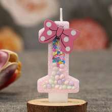 1pc Birthday Number Candle With Pink Strawberry Design, Decorative Cake Candle, Perfect For Birthdays, Graduation, Room Decoration, Party Favors & Gifts - View 2