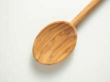 1-Piece Wooden Serving Spoon In Brown, Approx. 30 Cm Long, Wooden Kitchen Utensil With Natural Wood Grain For Cooking And Kitchen Tasks - Brown - View 3