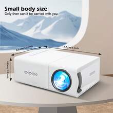 2026 Upgraded Portable Mini Projector, LCD Home Theater Projector, Built-In Speaker, Fast Focus, Compatible With Smartphones, Tablets, Laptops, TV Sticks, USB Portable Projector, Suitable For Movies, Games, Presentations, Home Entertainment, Outdoor Parties - White - View 8