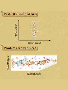 1pc Self-Adhesive Cloud Wall Sticker, Featuring Various Animal And Hot Air Balloon Patterns, Suitable For Baby Room Decoration - Multicolor - View 7