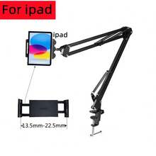 360° Rotating Long Arm Phone Tablet Holder Overhead Stand Desktop Bed Slouchy Cantilever Bracket For Huawe Xiaom IPhon - Black - View 9
