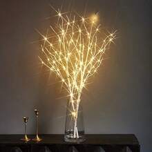1pc Lighting White Birch Tree Branch Decorative Lamp,Battery-Powered,Suitable For Indoor Christmas,Romantic Weddings And Fashionable Home Decoration.Without Battery,Festive Lighting,Wedding Decor,Modern Lamp,Durable Construction,Decorative Light - Multicolor - View 15