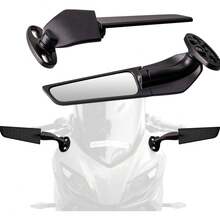 Motorcycle Rearview Mirror Modification Wing Adjustable Rotating Mirror, Suitable For Ducati, Aprilia, Suzuki, Kawasaki, - A - View 2