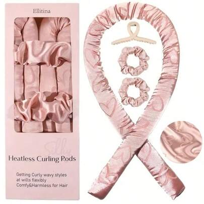 3 PiecesSilk Heatless Hair Curler Set - Soft Heatless Hair With Adjustablefor DIY Sleep Curls, Curling Rod, Curls, Heatless Curls, Hair Curler, Barber, Hairdressing Tools, Hair Productsts.
