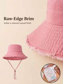 Women's Drawstring Bucket Hat With Adjustable Chin Strap, Soft Material, Windproof & Fashionable, Suitable For Travel, Beach, Vacation And Daily Casual Wear, Perfect Birthday Or Christmas Gift For Girlfriend - Multicolor - View 11