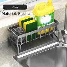 1pc Multifunctional Sink Drain Rack, Can Hold Dish Soap, Sponge And Dishcloth, Kitchen Utensil Drainer, Sink Dishcloth Storage Rack, Optional Upgrade To Carbon Steel Material, Kitchen Storage Rack, Sink Cleaning Cloth And Dishcloth, Carbon Steel Faucet, Dish Washing, Steel Wool Storage Rack, Back To School Season - Multicolor - View 11