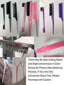 7/4/1pc Pink Hair Styling Tool Set, Suitable For Girls Braiding Hairstyles, Salon Beauty Essential, Back To School, Vacation And Travel Must-Have - Multicolor - View 9