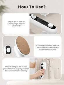 Multifunctional Handheld Portable Steamer, Mini Travel Electric Iron, 2-In-1 High-Temperature Steam And Heated Soleplate Iron, Instant Heating, Suitable For Home, Dorm, Travel And Business Use - Multicolor - View 9