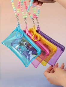 Fashion Star PVC Quicksand Color Transparent Color-Changing Bag, Card Holder, Red Envelope Pouch, Earphone Case, Zipper Small Wallet Pendant - Multicolor - View 10
