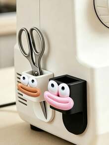 Unique Storage Box With Bow Tie And Sausage Mouth, A Multifunctional Desktop Organizer Box, Can Store Scissors, Tweezers And Other Office Supplies, Compact And Sturdy Design, Convenient For Sewing Supplies Storage, A Must-Have For Office Desk Or Office Storage. - One Size Fits All - View 3