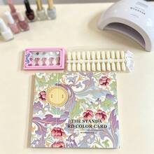 1 Set Nail Color Storage Book With Practice Base And Nail Tip Card Album, Transparent Nail Photo Storage Box, Dust-Proof Nail Sample Storage Organizer, Salon Nail Color Card Display Book - Multicolor - View 6
