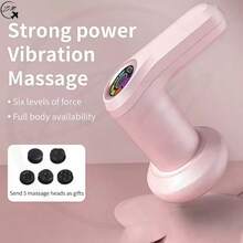 ZM Health Rechargeable Electric Massager Portable Handheld Body Massager, Multi‑Speed Vibration Relief Muscle Soreness For Neck Shoulder Back Waist Home Fitness Use - Multicolor - View 1