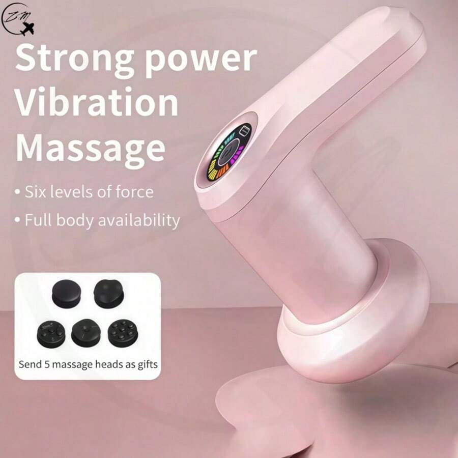 ZM Health Rechargeable Electric Massager Portable Handheld Body Massager, Multi‑Speed Vibration Relief Muscle Soreness For Neck Shoulder Back Waist Home Fitness Use - Multicolor - View 1