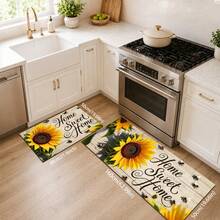 1 chiếc thảm trang trí nhà cửa hình chữ nhật in họa tiết hoa hướng dương, chống trượt, bằng bùn diatom, phù hợp cho phòng khách, phòng ngủ, hành lang, phòng tắm, phòng giặt, thảm polyester dùng được trong nhà và ngoài trời - Nhiều màu - Xem 10