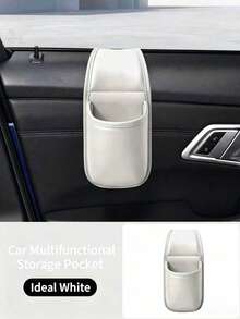 1pc Car Multi-Function Storage Pocket, Car Door Side Cup Holder, Car Seat Organizer Bag, Car Interior Phone Holder, Bluetooth Earphone Data Cable Lipstick Cosmetic Storage Bag, Car Side Storage Mini Trash Can, Car Storage Essential - Multicolor - View 13