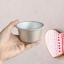 8-Pack Mini Round Cake Pans, Nonstick Stainless Steel Baking Molds For Pudding, Egg Tarts, Cheesecake, Small Dessert Trays For Oven, Easter Baking Supplies, Easy Clean & Reusable - Pudding Mold - View 5