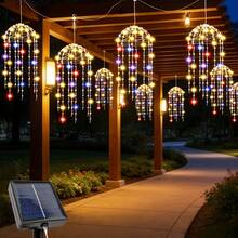 Festive Birdcage Icicle Hanging Lights, Multi‑Color LED Twinkle Light, Weather‑Resistant For Xmas, Wedding, Garden Patio Wall Decor - Rattan Ball - View 6
