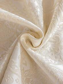 1pc Pearlescent Jacquard Tablecloth, Floral Jacquard Pattern Tablecloth, Multiple Sizes Available, Suitable For Living Room, Dining Room, Home Decor And Room Decoration, Perfect For Holiday Party Decor Or Dining Table Decoration - Off-white - View 5