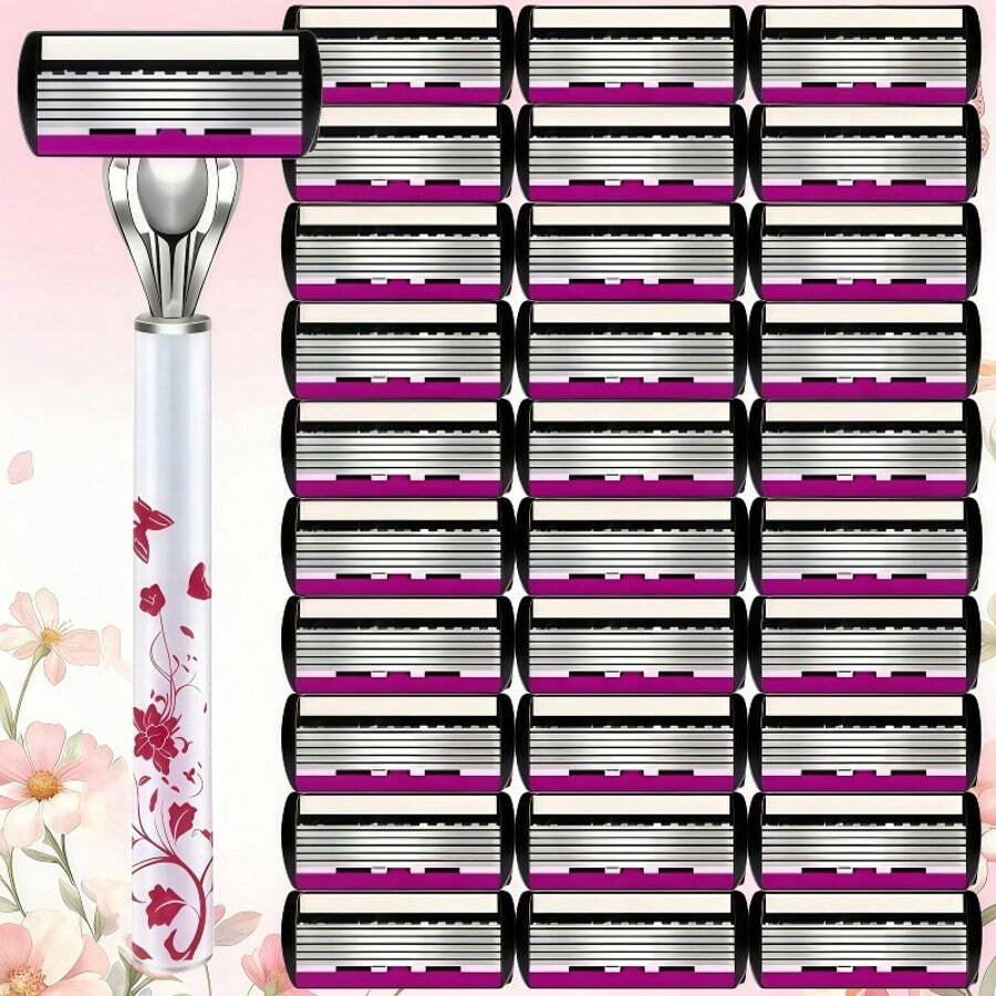 Huateng Design Handle, Manual Precision Shaver With Replaceable Blade - Suitable For Bikini Line Underarm Hair And Private Hair Removal, Suitable For Ten Uses, Very Suitable For Men/Women Hair Removal,Perfect Holiday Gift