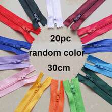 1/20pcs Nylon Zippers, Suitable For DIY Sewing Crafts, Can Be Used To Make Or Repai Cothes, Bags, Pet Cothing. Storage Bags, Wristbands, Etc, (Random Color) - Multicolor - View 12