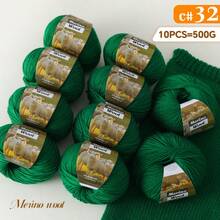 10-Pack, 500g, Premium Imitation Knitted Yarn, Soft, Breathable, Non-Fading, Vibrant Hand-Knitting Yarn For Sweaters, Vests, Coats, Scarves, Hats, Shawls And More - Wool 10 Balls [500g] - View 26
