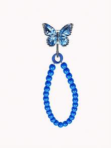 Butterfly Adhesive Hook Beaded Paper Towel Holder, No-Drill Wall-Mounted Roll Paper Rack, Luxury Rhinestone Decor, Quick Paper Replacement, Fits Kitchen Face Towels And Toilet Paper Rolls, Bathroom And Entryway Storage, Home Essential For Renters And Housewives, Back To School Home Decor Gift - Multicolor - View 12
