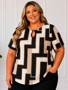Plus Size Blusa Blusinha Camiseta Feminina Bata Manga Curta Verão G1 G2 G3 - Multicolorido - Visão 2