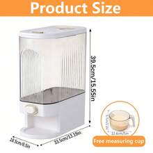 1/4Pcs 2.5L/5L/10L Optional Press‑Type Grain Dispenser, Moisture‑Proof Multi‑Grid Sealed Storage Jar with Transparent Window, Household Pantry Organizer for Rice Beans Millet Dry Groceries - Ver 10