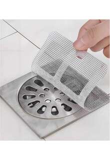 10PCS Bathroom Hair Filter Screen Toilet Drain Filter Floor Drain Sticker Drain Filter Screen Drain Filter With Adhesive Not Easy To Wash Away Insect-Proof - Grey - View 4
