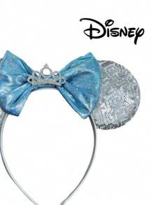 Disney 1pc Polka Dot Sequin Crown Bow Headband, Party Costume Accessory, Suitable For Valentine's Day Gift, Holiday Party - Crown Style - View 3