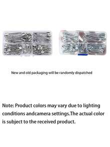 10/150pcs Multi-Size Metal Safety Pins, 5 Sizes (Including 19mm, 27mm). Durable And Easy To Use. Suitable For Clothing Repair, Crafts, Document Organization, Decoration, Brooches, Badges And Keychains. Perfect For Daily Use, Valentine's Day And Weddings - Multi-color - View 7