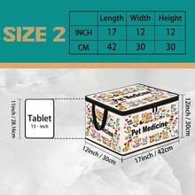 Multi-Size Options, Fun Cartoon Print Foldable Storage Box With Zipper Handle, Upgraded Fabric Large Capacity Storage Bin, Suitable For Wardrobe, Dorm, Underbed Storage, Organizing Clothes, Bedding, Toys, Miscellaneous Items, Home Moving Organization Storage Box - Multi-color - View 11