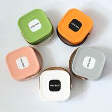 Mini Storage Boxes With Straps, A 5-Piece Set Of Square Storage Boxes, Ideal For Data Cables, Accessories, Jewellery, Earrings And Small Trinkets; Portable Storage Boxes For Travel And The Office - View 4
