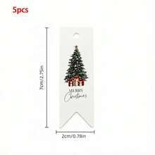 20pcs (10pcs Gift Box + 10pcs Tag) Christmas Gift Boxes With Red Ribbon Bow Design, Green Christmas Tree, Santa Claus, Snowflake Pattern Candy Gift Boxes, Suitable For Christmas, Wedding, Birthday Party Foldable Packaging Boxes, Holiday Party Home Table Decoration, Best Gift For Friends And Family - View 12