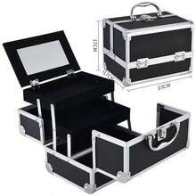Professional Large Capacity Makeup Case, Eyelash Extension, Nail Art, Beauty Supplies Storage Bag, New Customizable Compartment Makeup Organizer, Large Capacity High-End Portable Travel Makeup Artist Dedicated - Multicolor - View 9