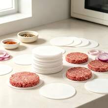 200pcs Hamburger Frozen Meat Patty Separator Paper, Oil Absorbent Paper For Baking And Grilling, Non-Stick Paper, Suitable For Separating Pressed Hamburger Patties, Frozen Meat Patties, Perfect For Separating Hamburger Patties, Cookies, Pies, Mousse - Multicolor - View 7