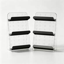 1/2 buah Rak Penyimpanan Kosmetik Modular yang Dapat Dilepas, Organizer Makeup Meja Multi-Lapisan Transparan, Rak yang Dapat Diatur untuk Lipstik, Perhiasan & Produk Perawatan Kulit, Penyimpanan Aksesori Kecantikan Hemat Ruang untuk Meja Rias - MultiWarna - View 18