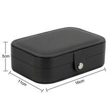 Jewelry Box Women Jewelry Organizer Display Travel Large Capacity Jewelry Case Luxury PU Leather Jewelry Case Multiple Compartments Classification Box - Black - View 2