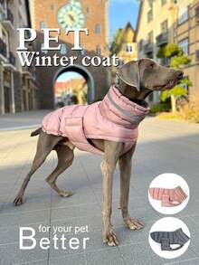 Pet Cotton Down Jacket, 3-Layer Insulation, Warm & Windproof, Adjustable Dog Coat, Water-Resistant With Reflective Strip, Suitable For Large, Medium, Small Dogs, Indoor & Outdoor Cold Weather Dog Vest - Multicolor - View 3