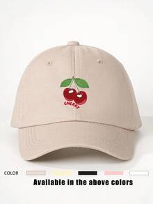 1件印花 CHERRY 櫻桃棒球帽，戶外可調節防曬休閒帽，適合春夏/秋季旅行、海灘度假，Y2K 風格青年帽 - 棒球帽 - 查看 22