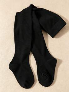 4 Pairs Set Girls' Simple Solid Color Tight Leggings, Versatile All-Season Base Layer Tights, Suitable For Girls' Daily Wear - Multicolor - View 17