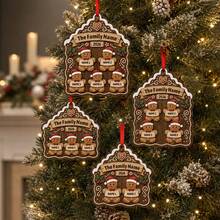 Custom Gingerbread Family Christmas Ornament, Personalized 2-5 Names Holiday Tree Decor, Festive Gingerbread House Style, Customized Family Keepsake, Customizable Name Hanging Ornament, Christmas Home Decor, Holiday Gift 2026, Christmas Decorations - Style D - View 6
