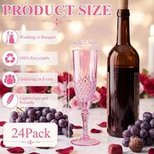 1/2/6/12pcs Champagne Cups, Wedding Toasting Cups, 7oz Plastic Reusable Unbreakable Champagne Cups, Suitable For Bachelor Party, Wedding, Bridal Shower - View 6