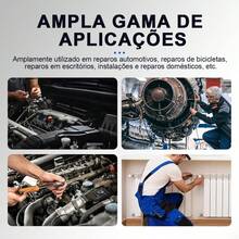 Conjunto de 20 peças de soquetes pneumáticos curtos de 1/2 polegada, soquetes sextavados e soquetes de impacto, de 8 mm a 32 mm, em aço liga cromo-molibdênio, com cantos arredondados e caixa de armazenamento. - A - Visão 7
