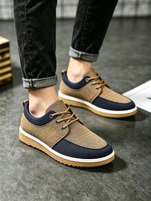 Men Canvas Shoes - Khaki - View 2