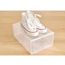 1pc Stackable Transparent Shoe Storage Box, Dust-Proof Shoe Organizer Box, Easy Assembly Space-Saving Shoe Box, Suitable For Bedroom, Entryway - View 7