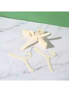 10pcs/Set Or 20pcs/Set Plastic Pet Clothes Hangers, Minimalist & Compact Design Home Use Pet Supplies - Beige - View 4