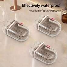 1pc/2pcs Bathroom Storage Box, Travel Soap Box, Cosmetic Storage Box, Leak-Proof Soap Box With Lid, Sealed Portable Soap Box With Lid And Drainage, Suitable For Bathroom, Shower, Gym, School, Camping, Vacation, Outdoor Use - Multicolor - View 7