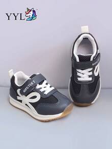 Children's Sports Shoes Gray Tone Minimalist Hook & Loop Easy On/Off Lightweight Durable Soft Sole Anti-Slip - Grey - View 7